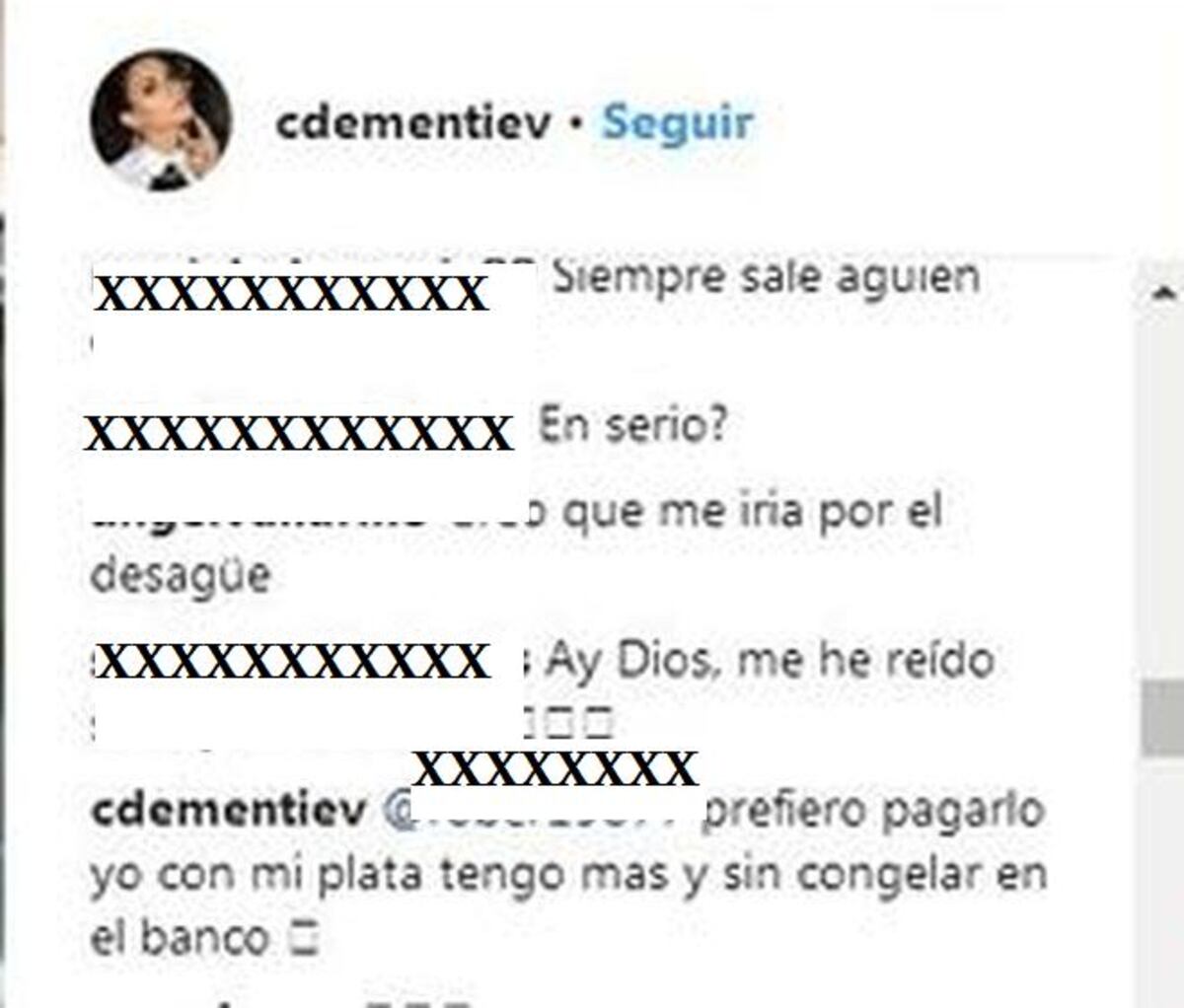 ¡SANTO! Carolina Dementiev reacciona a comentarios sobre Martinelli y Pipo Virzi