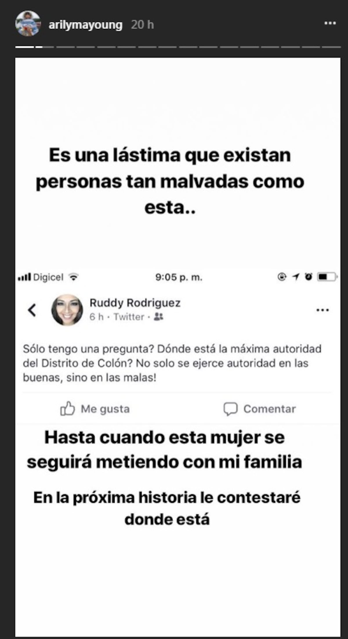 Exfinalista de Concurso de Oratoria se tira pulla con esposa de alcalde de Colón