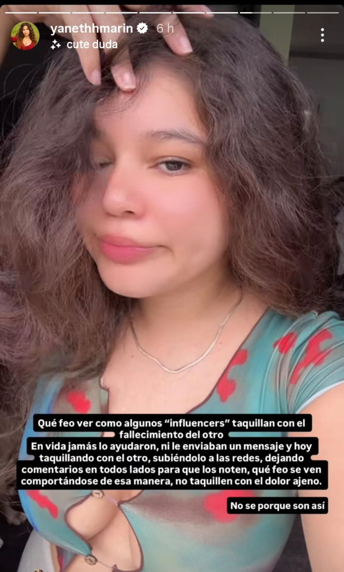 ¡Sin pelos en la lengua! Creadora de contenido explota contra los que usan la muerte para figurar