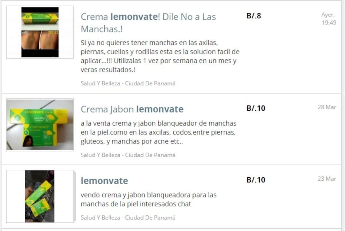 El Minsa prohíbe uso de crema blanqueadora que provoca quemaduras