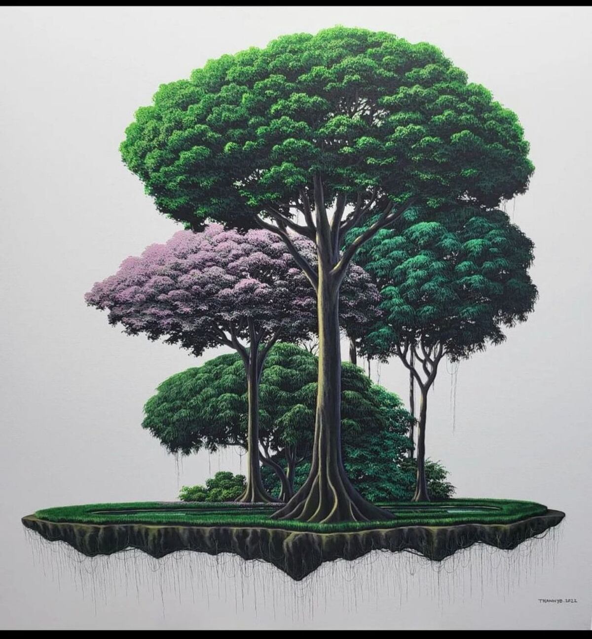 Colonense se destaca y expone sus pinturas en Nueva York en pleno Jueves Santo. Vea lo que pasa