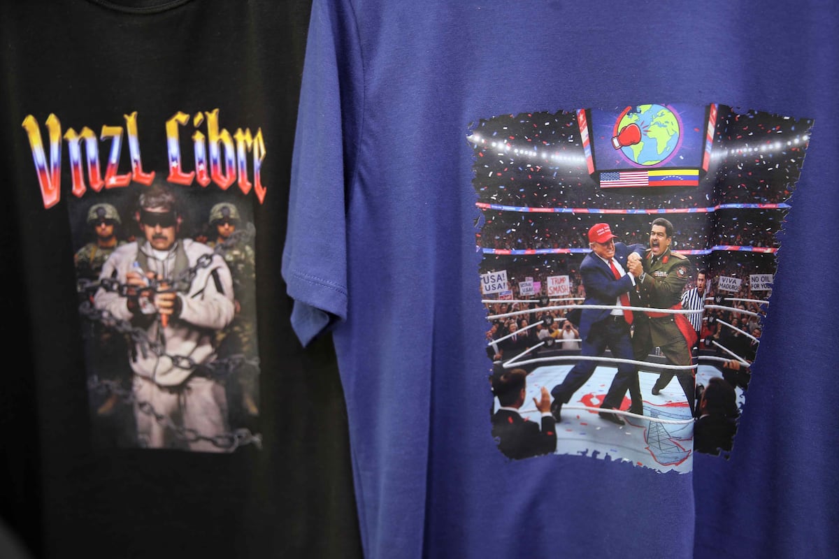 Camisetas de la captura de Maduro se convierten en moda entre venezolanos en Perú