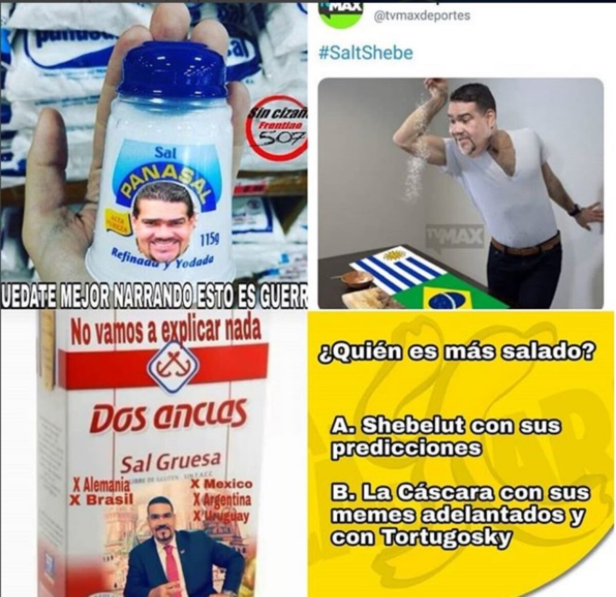 Presentador de Televisión se ha convertido en el 'saco de sal' del Mundial