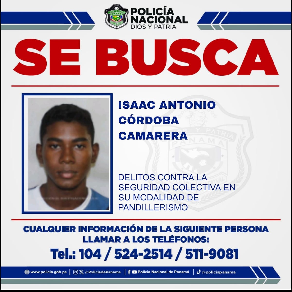 Policía busca a siete presuntos integrantes de pandilla incluidos entre los más buscados