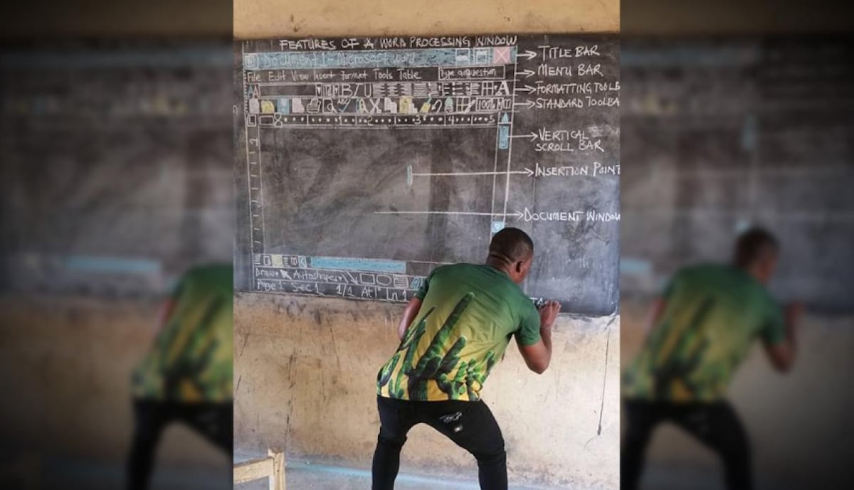 Maestro que dicta clases en condiciones precarias tuvo final feliz