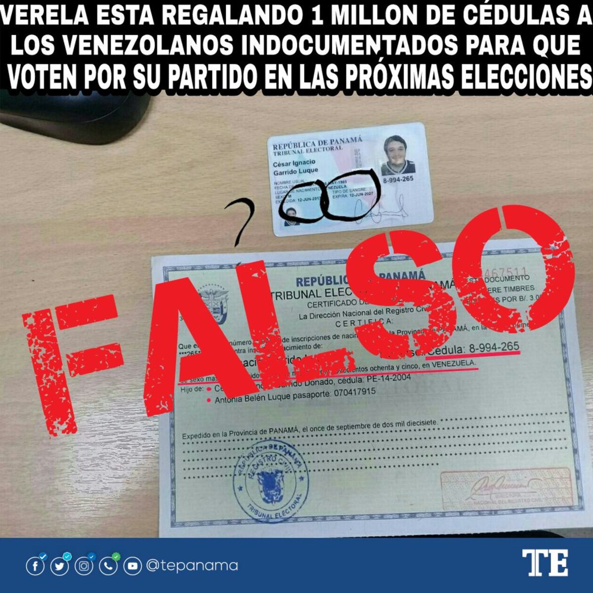Tribunal Electoral aclara información sobre cédulas otorgadas a venezolanos