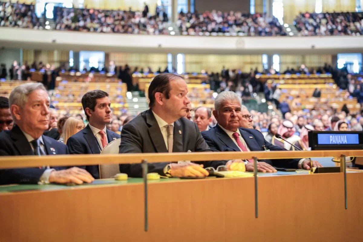 El presidente José Raúl Mulino se dirige al pleno de la Asamblea General de la ONU en Nueva York