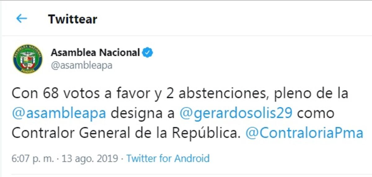 Eligen a Gerardo Solís como nuevo contralor de la República