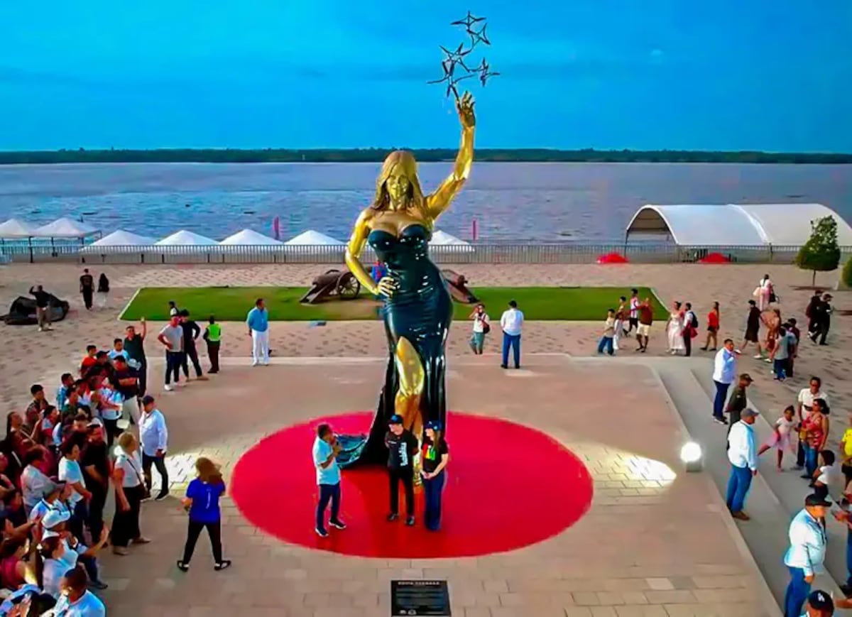 Sofía Vergara ya tiene su trono de bronce en Barranquilla