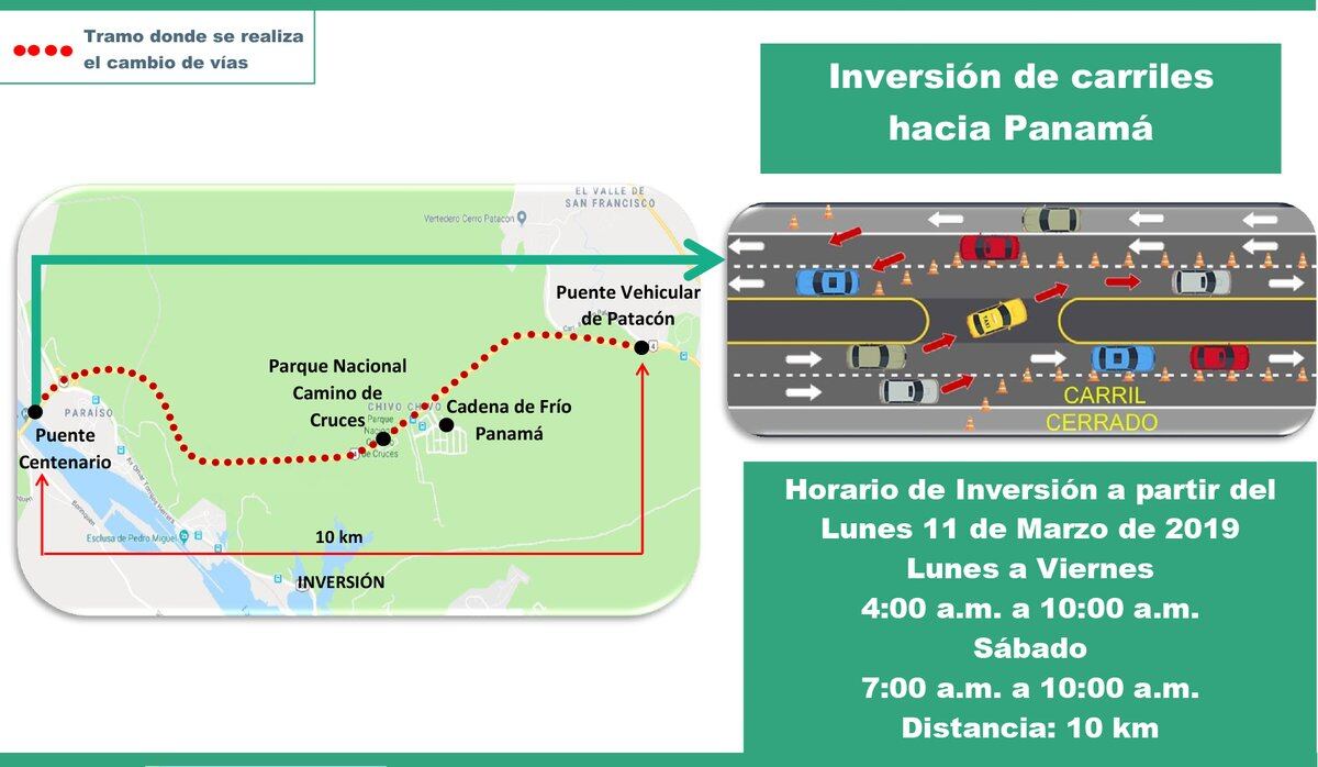 Anuncian inversión de carriles en la vía Centenario por inicio de clases