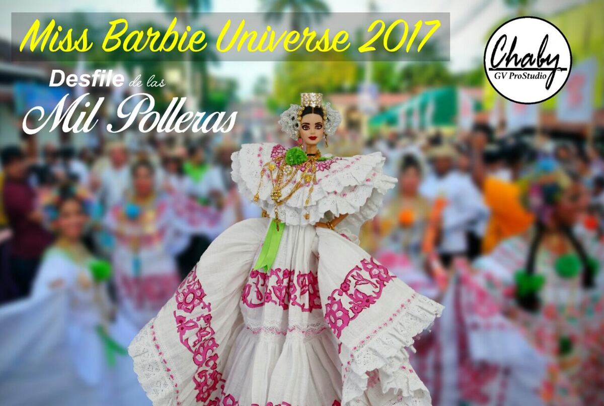 ¡Óujue! Barbie Miss Universe se luce con garbo en el Desfile de las Mil Polleras
