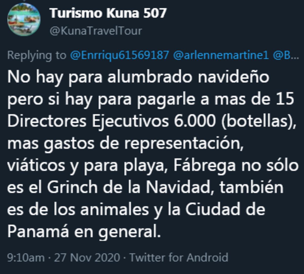 ¿Fábrega, el Grinch de la Navidad? 