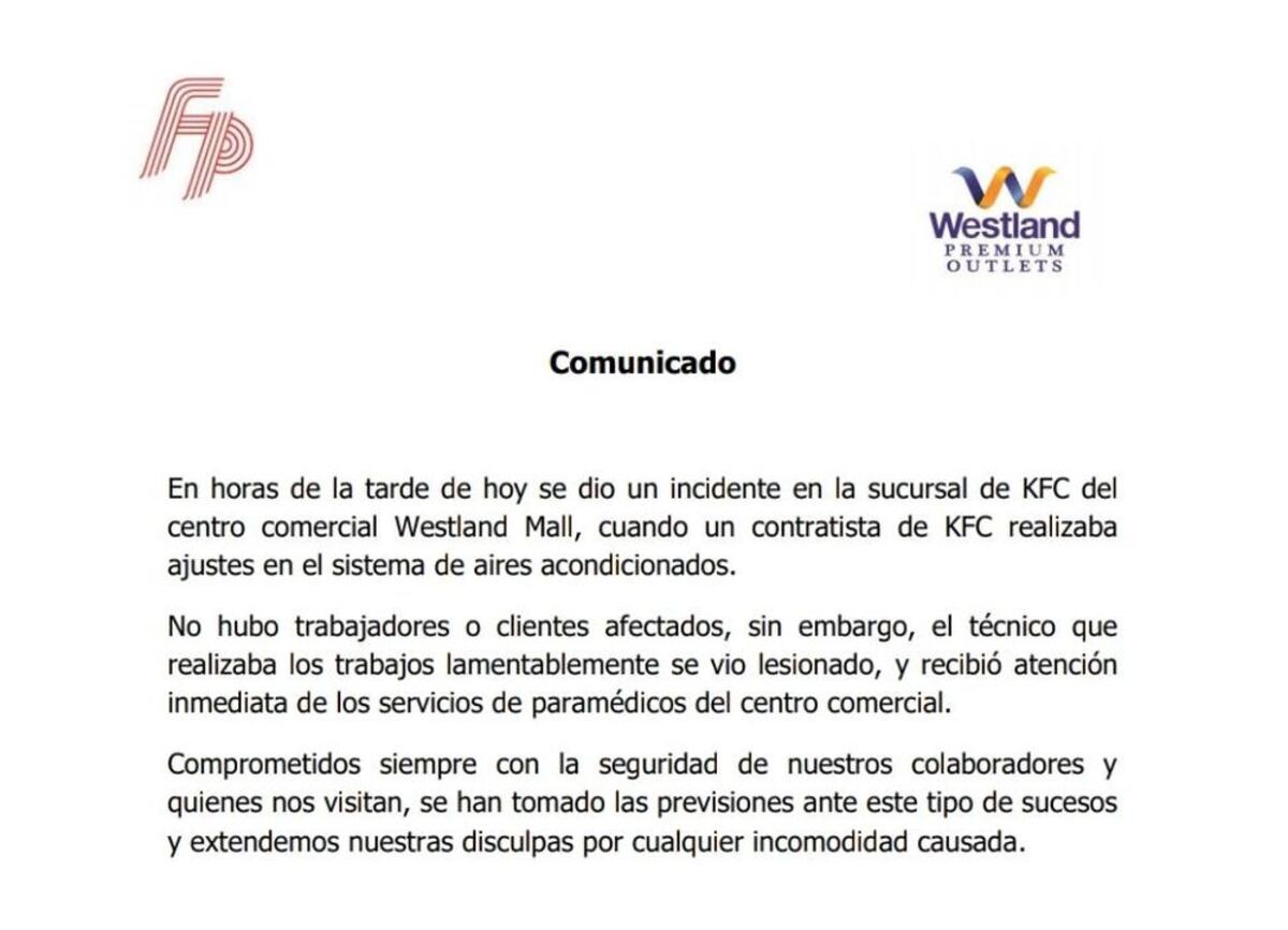 Explosión en restaurante en pleno 'mall' | Videos