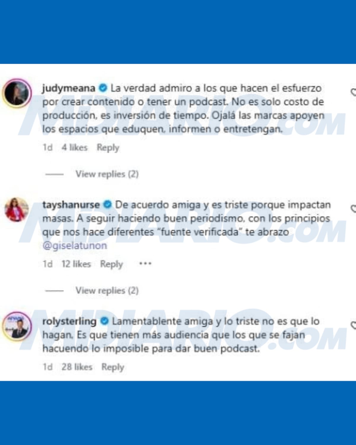 ¿Hace falta ser PERIODISTA para informar? La discusión que puso a opinar a Gisela Tuñón, Álvaro Alvarado, Susan Elizabeth y otros comunicadores