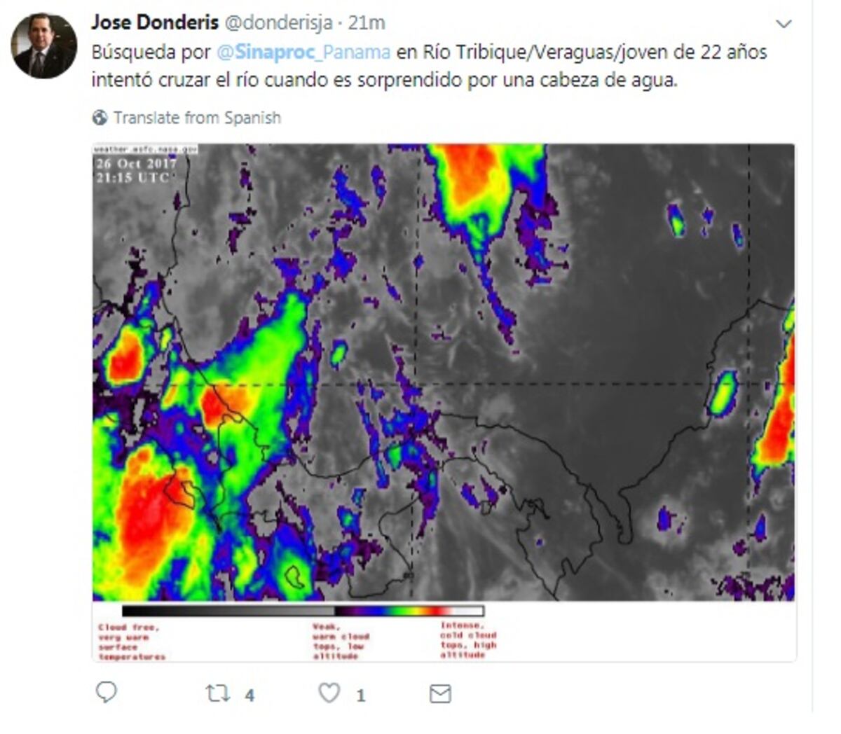 Reportan desaparecido a joven de 22 años tras intentar cruzar río en Veraguas