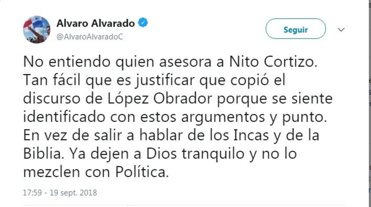 ¿Plagio?Acusan a Cortizo de 'copión' por slogan usado en su discurso.Él responde