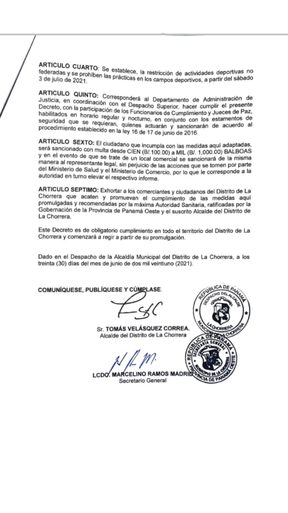 Alcaldes de Panamá Oeste decretan ‘Ley Seca’. Conoce todos los detalles de las restricciones