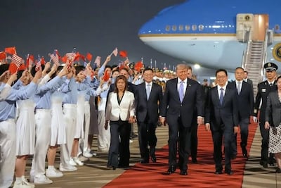 Donald Trump llega a Pekín