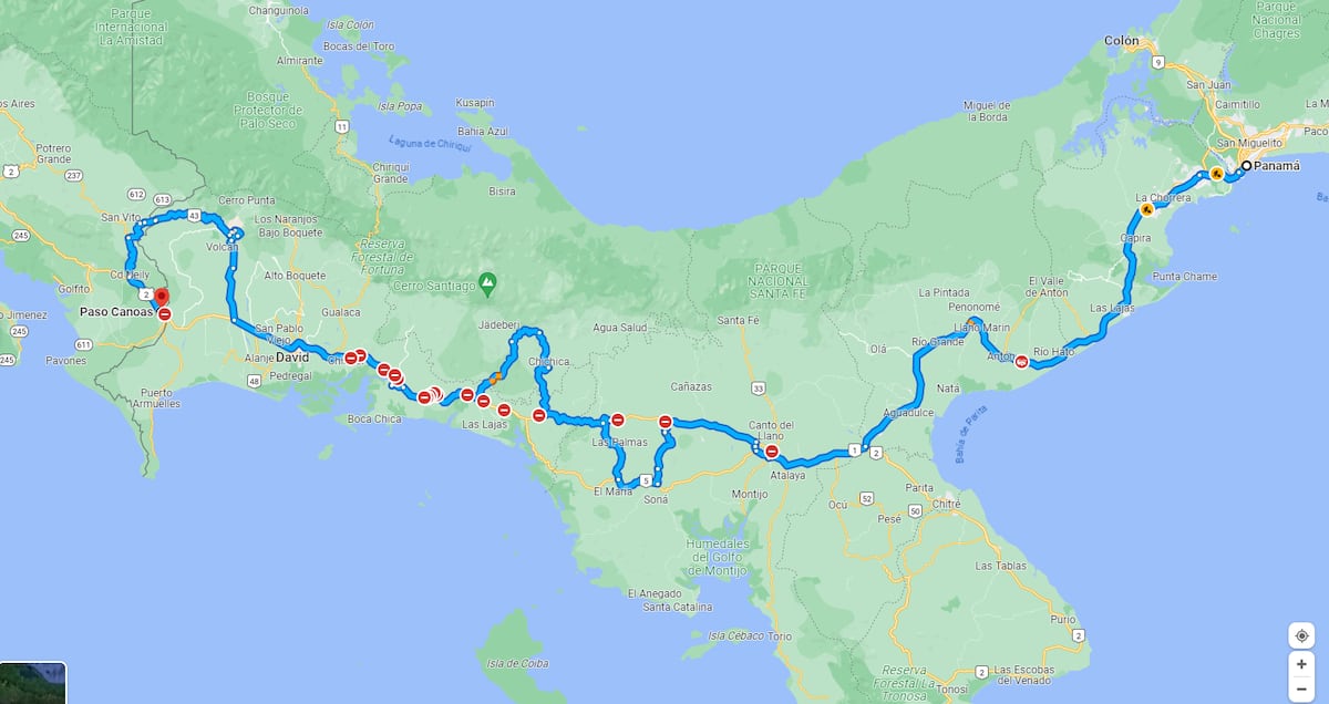 Contrato minero: persisten los cierres en Colón, Veraguas y Chiriquí