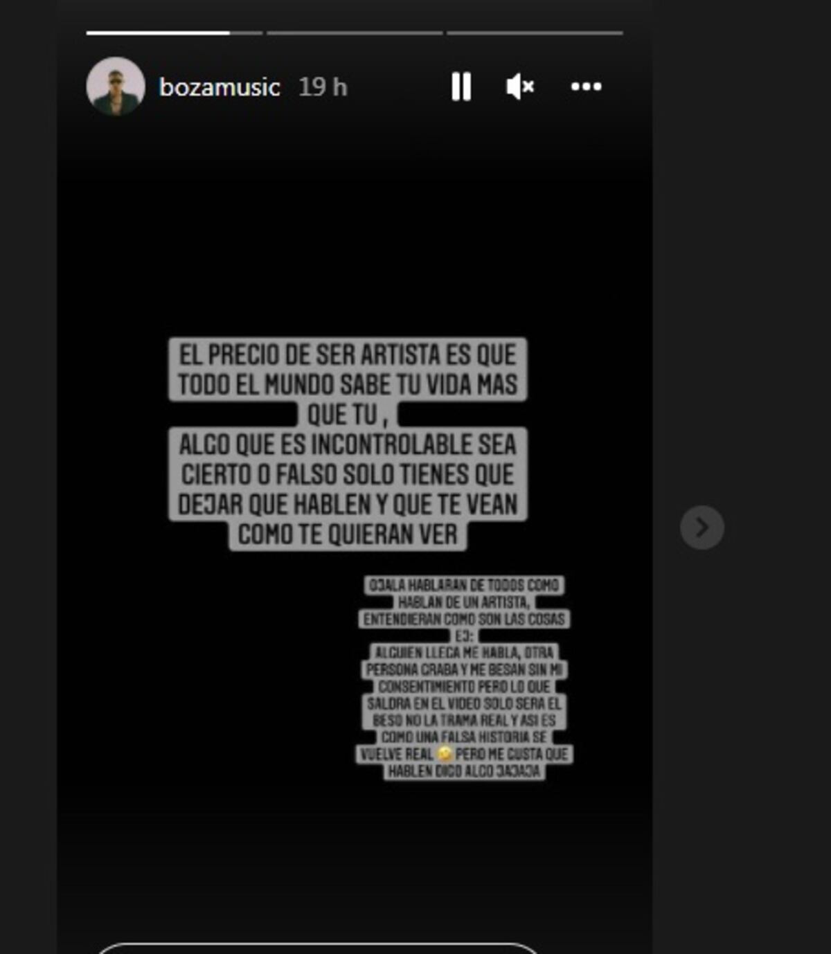 Circula video que causa revuelo. El Boza revela el precio que debe pagar por ser artista. Chequeen