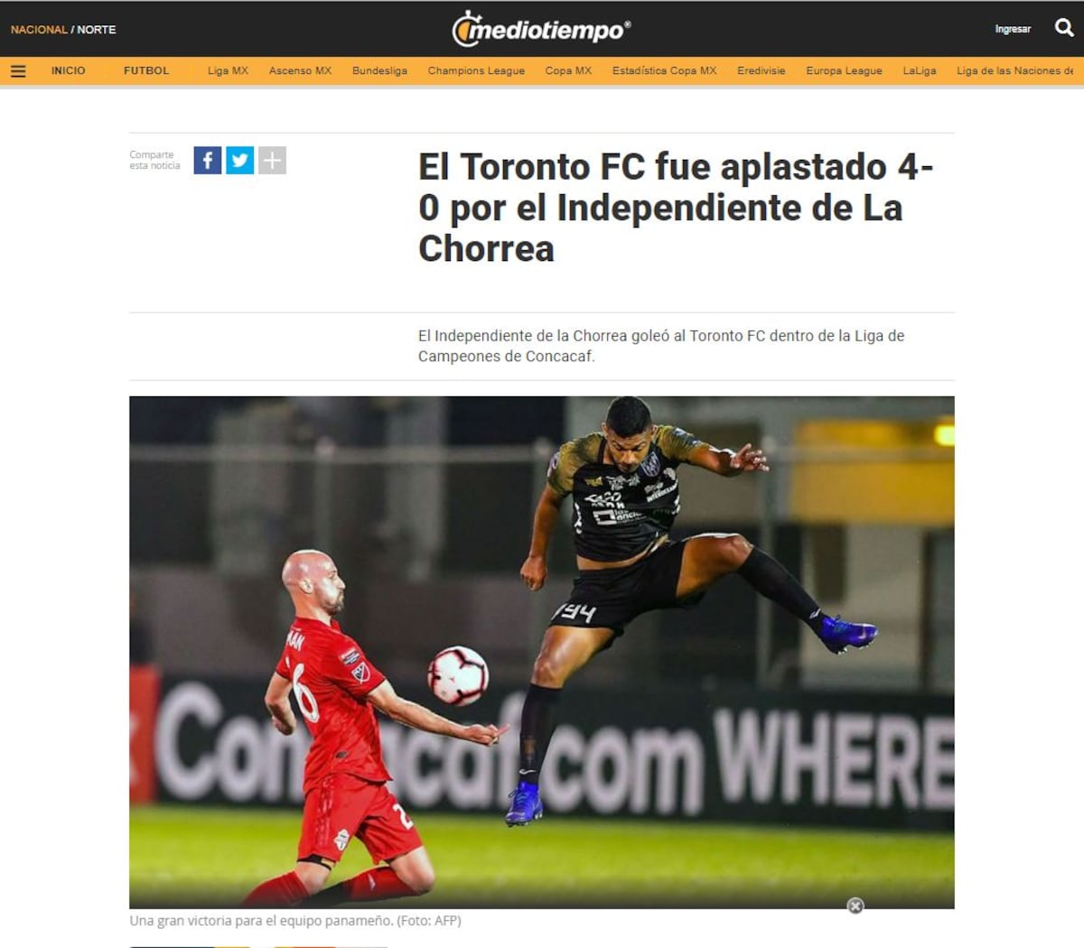 Prensa internacional reacciona a histórica goleada del CAI La Chorrera