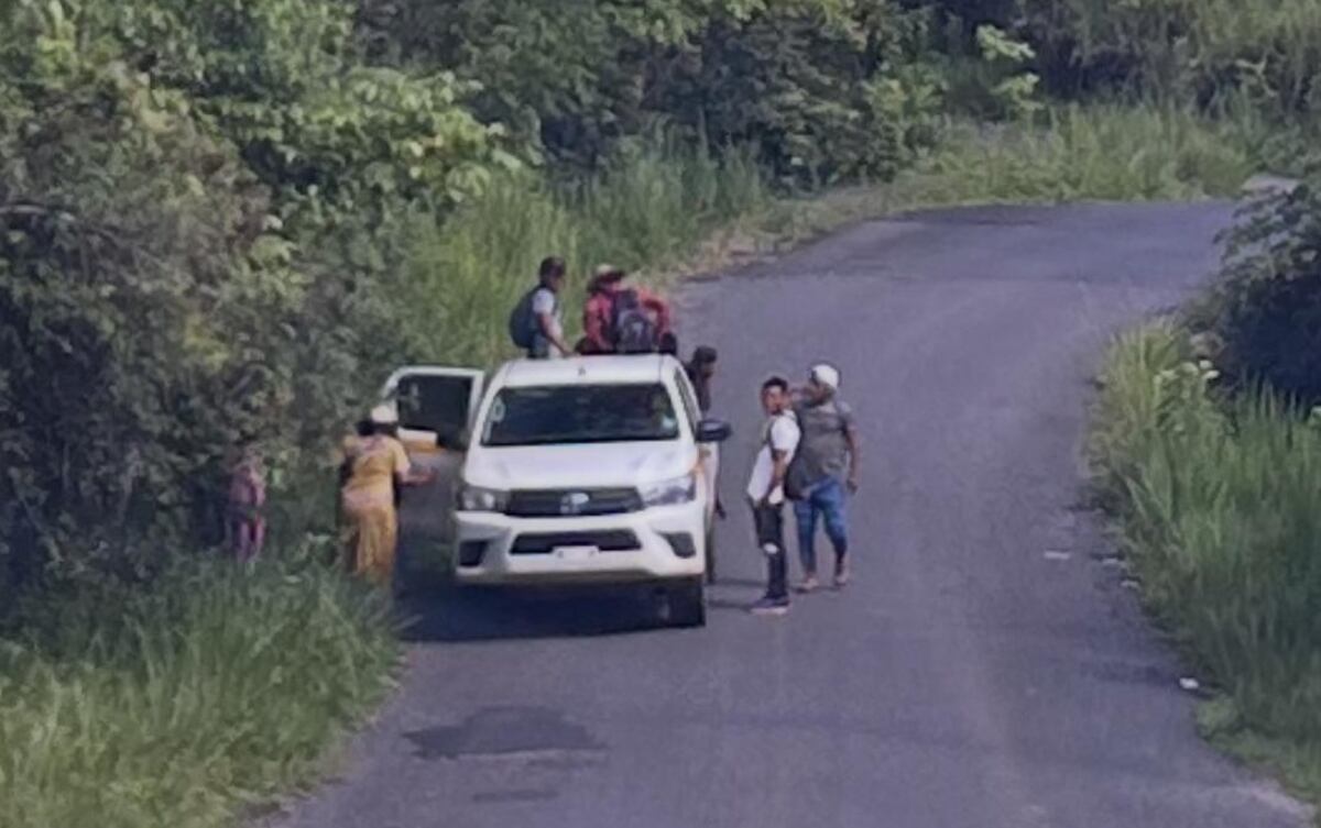 ¿Protesta o abuso? Pickup de junta comunal usado en cierre de vía