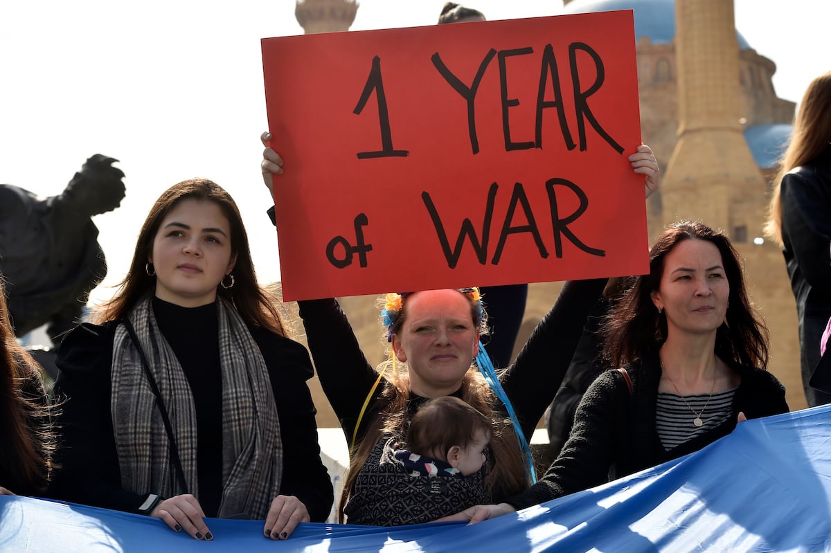Protestas en Rusia en el primer aniversario de la guerra con Ucrania