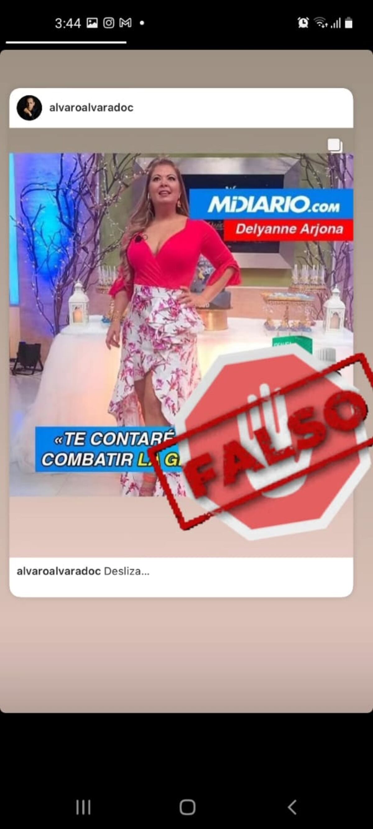 Usurpan identidad de Mi Diario. Usan su logo para difundir información falsa de Delyanne