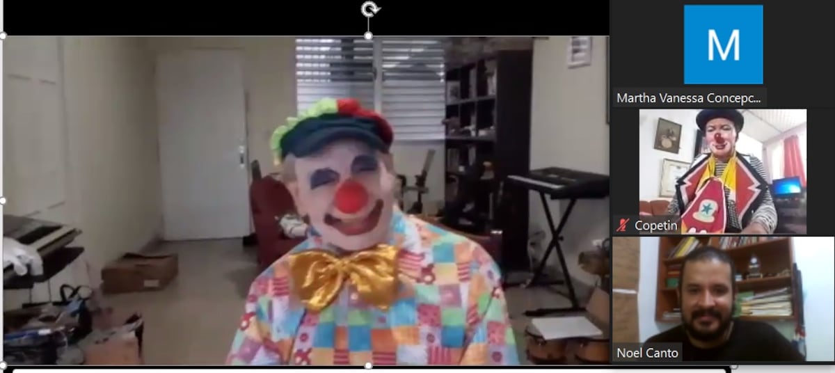 Tortón se pinta de payaso después del accidente. Será homenajeado en vida junto a Pepina en show virtual del Día del Niño