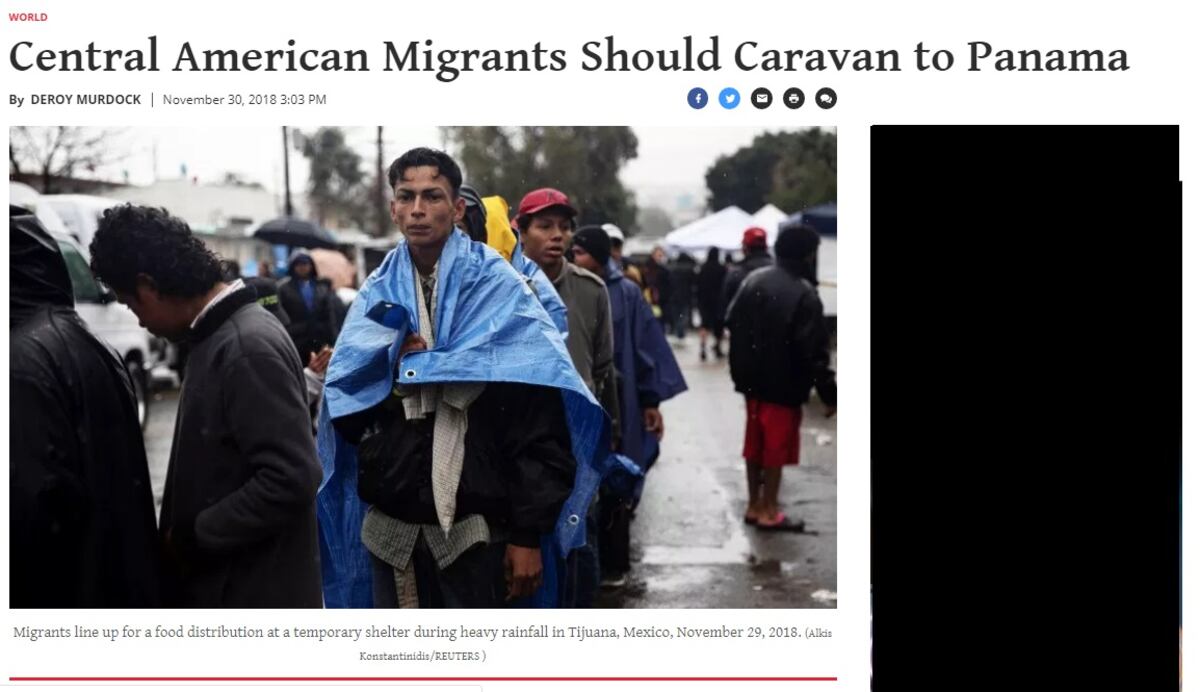 Comentarista estadounidense aconseja a la caravana centroamericana ir a Panamá