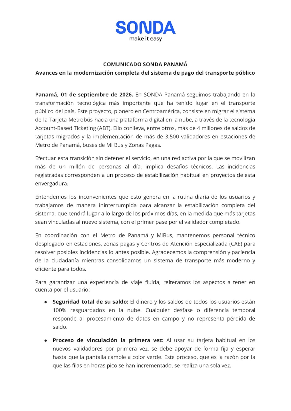 ¿Qué pasó con el saldo? Sonda responde tras el revulú del nuevo sistema de pago con las tarjetas de Metro y Metrobús