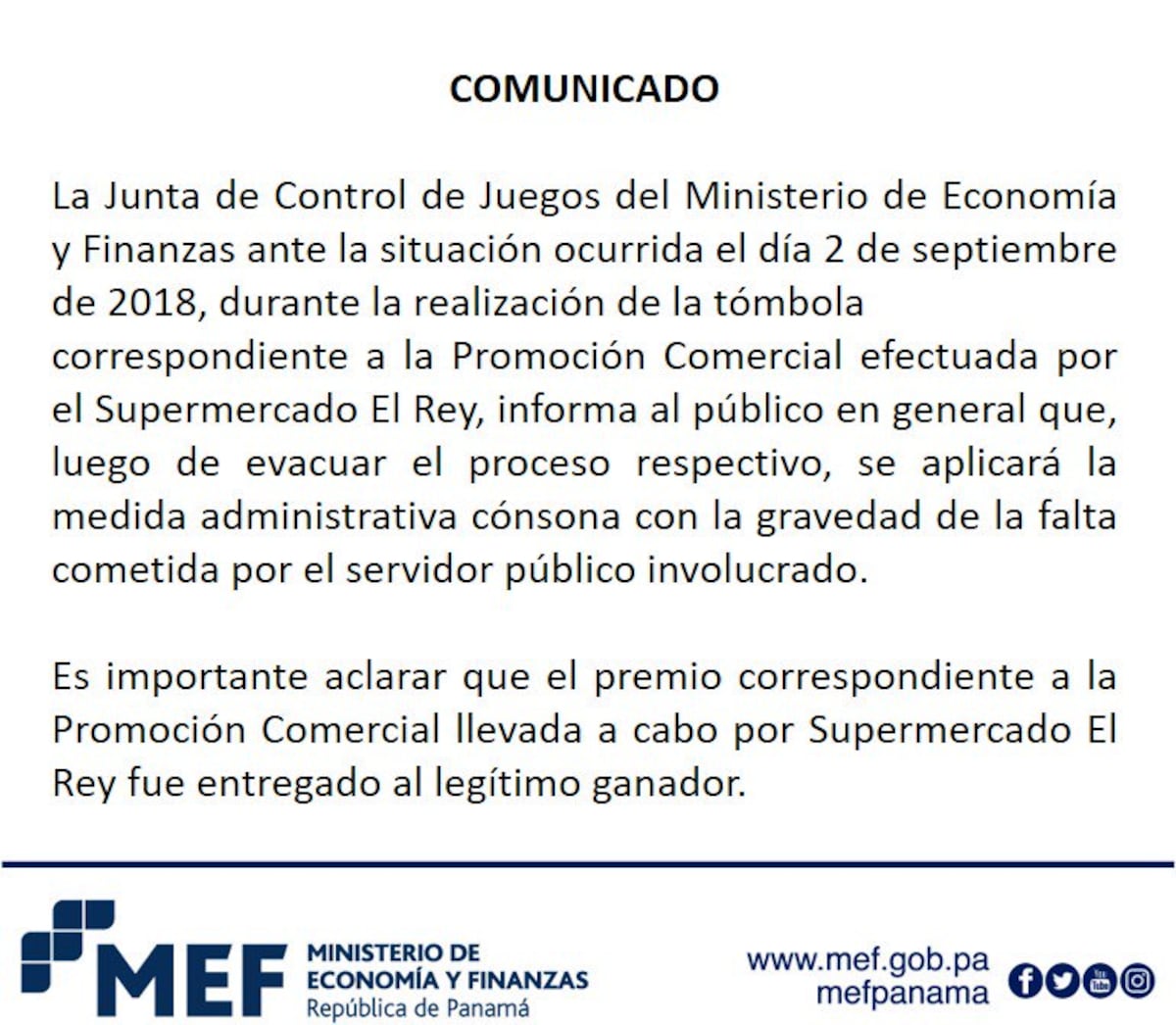 Sancionarán a funcionario. Supermercado y MEF se pronuncian por polémica tómbola