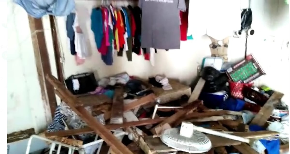 Se desploma parte de edificio en Santa Ana. Hay más de 20 afectados, incluyendo niños. Video