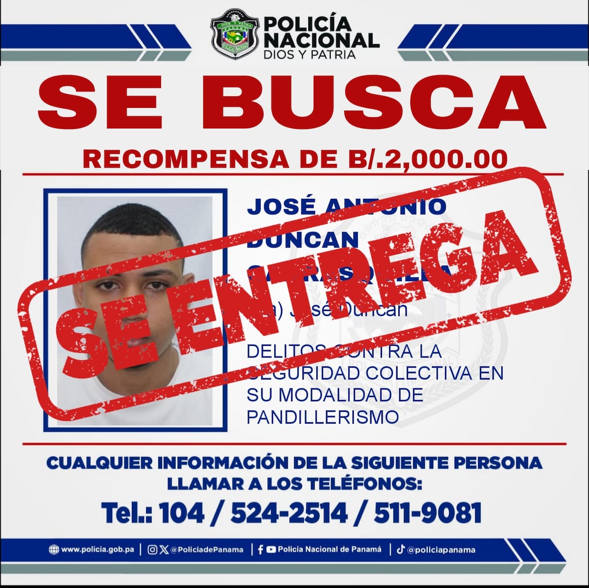 Cae buscado con recompensa de 2$ mil: se entrega presunto miembro de ‘Los Bebé Inquietos’