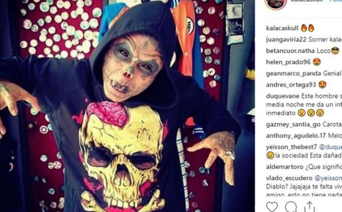 Decidió mutilarse todo el rostro para ser 'el hombre calavera'