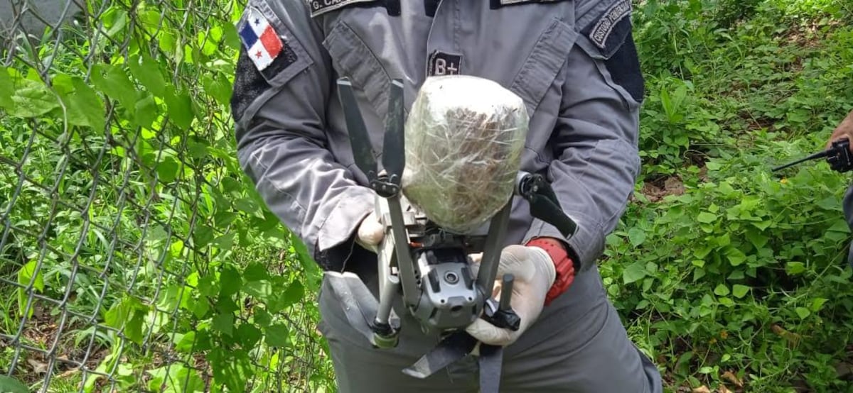 Incautan un dron y un paquete con presunta droga en centro de cumplimiento en Las Garzas