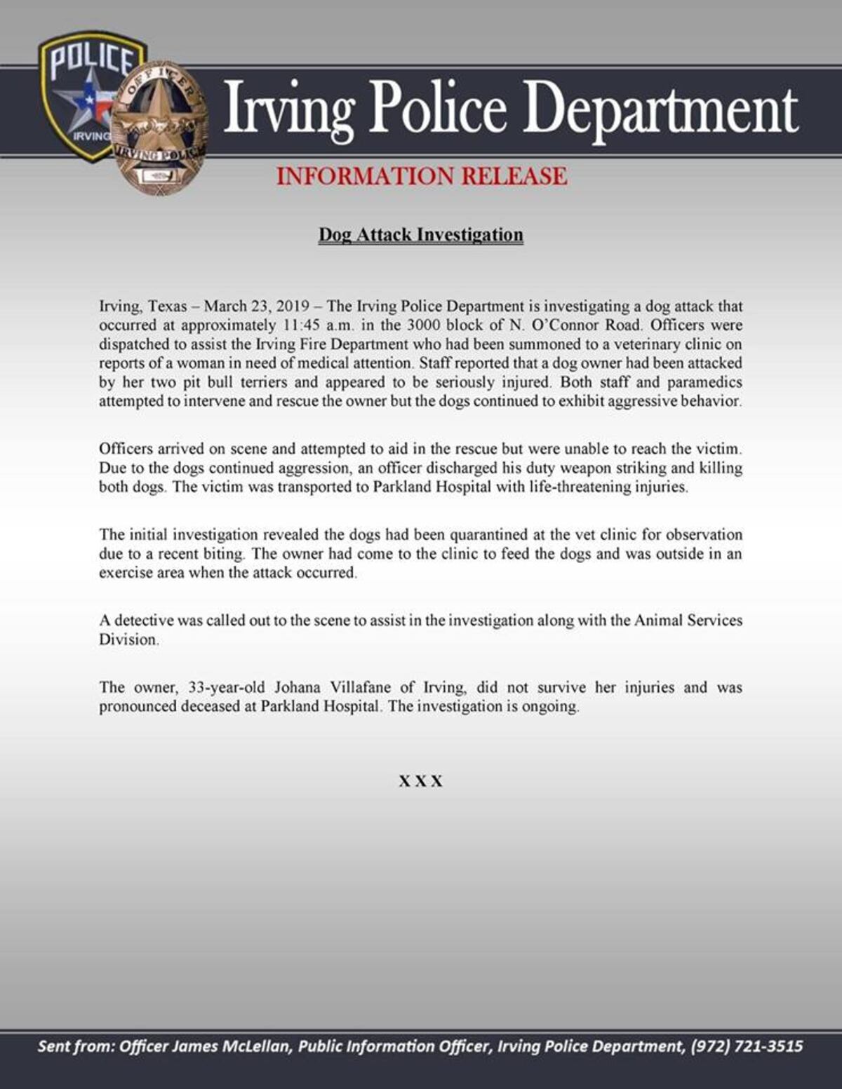 Dos pitbulls atacan y matan a su dueña en una clínica veterinaria