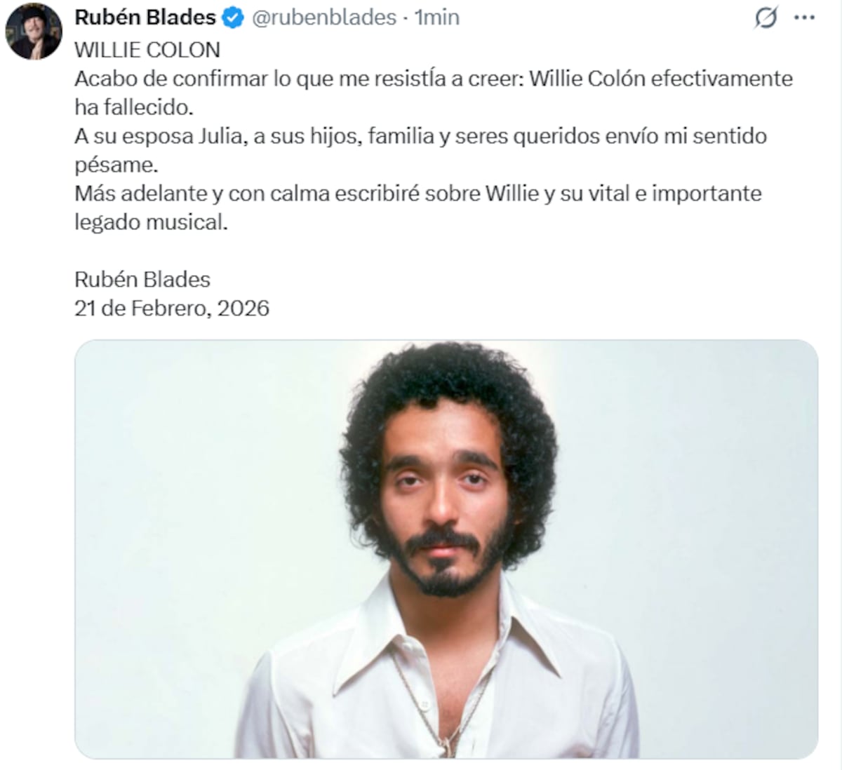 ¿Qué pasó entre Willie Colón y Rubén Blades?