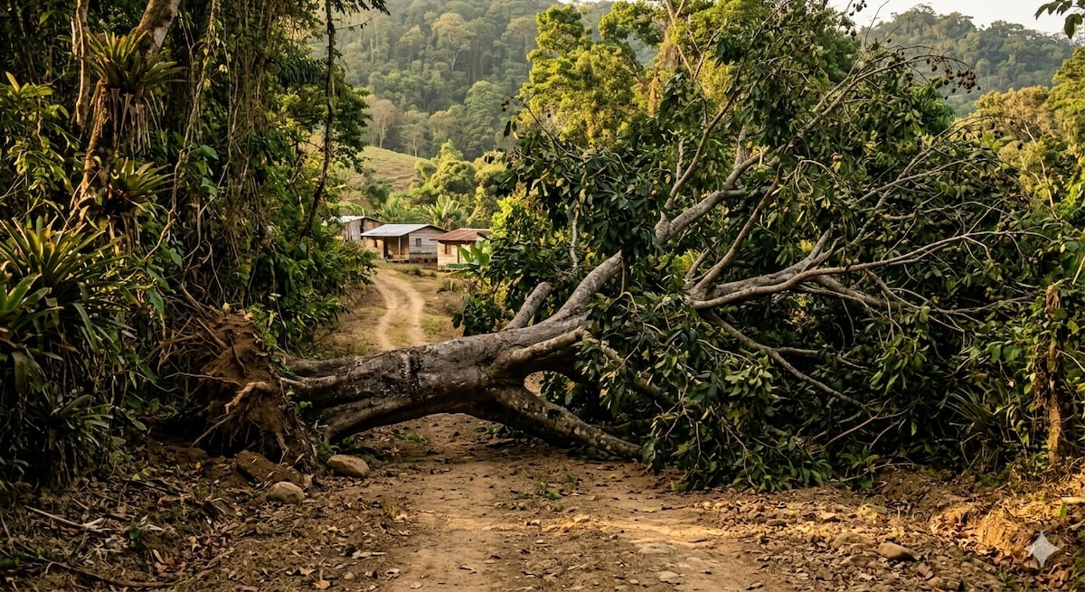 Fatal accidente: árbol colapsa y cobra la vida de un residente en La Pintada