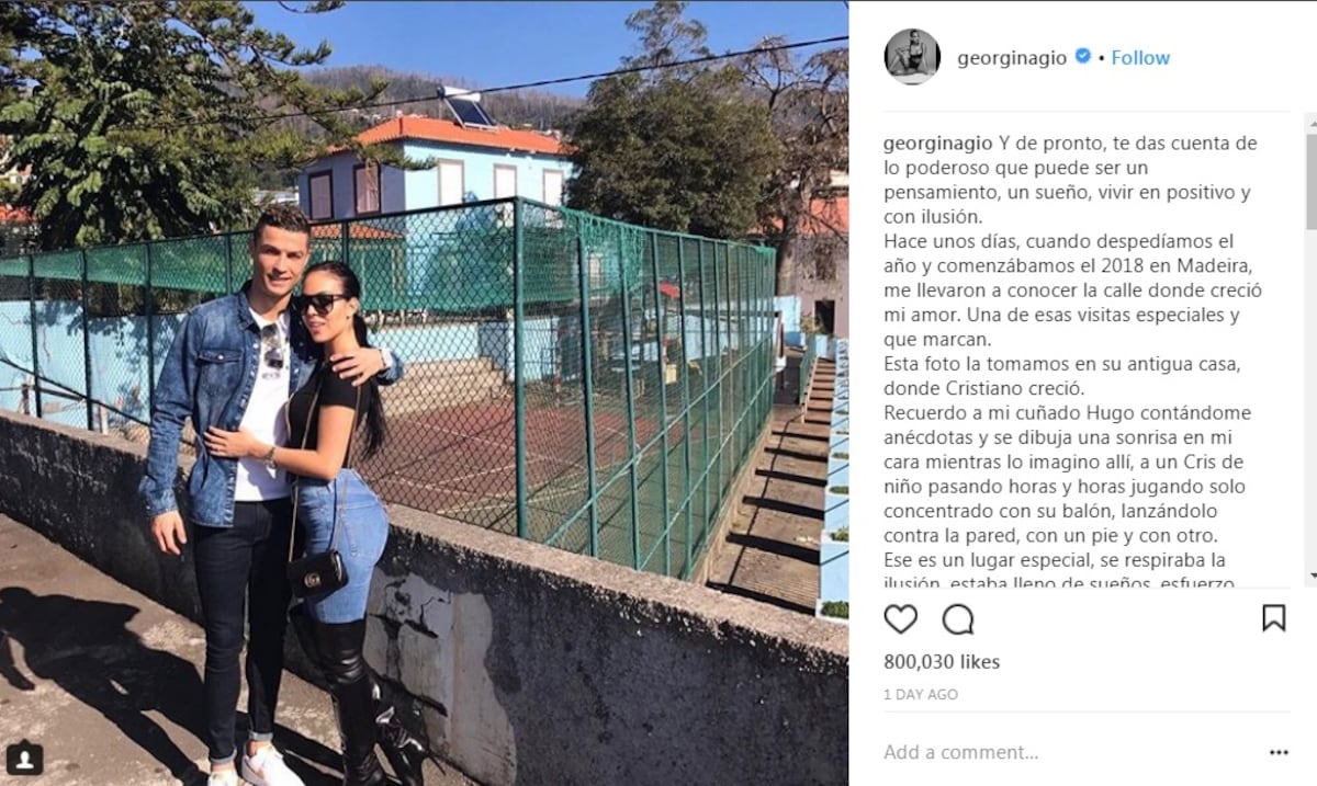 Pareja de Cristiano Ronaldo revela la casa dónde creció el futbolista