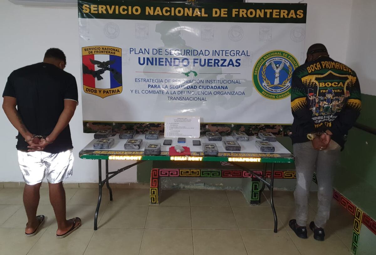 Dos colombianos caen con droga en Guna Yala