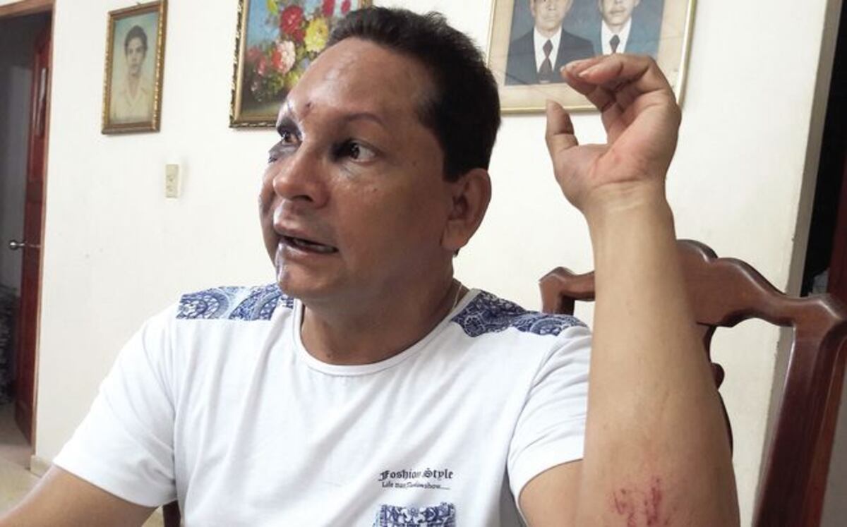 ATACADO BRUTALMENTE. Casi matan a golpes a pasajero que estaba en en un taxi