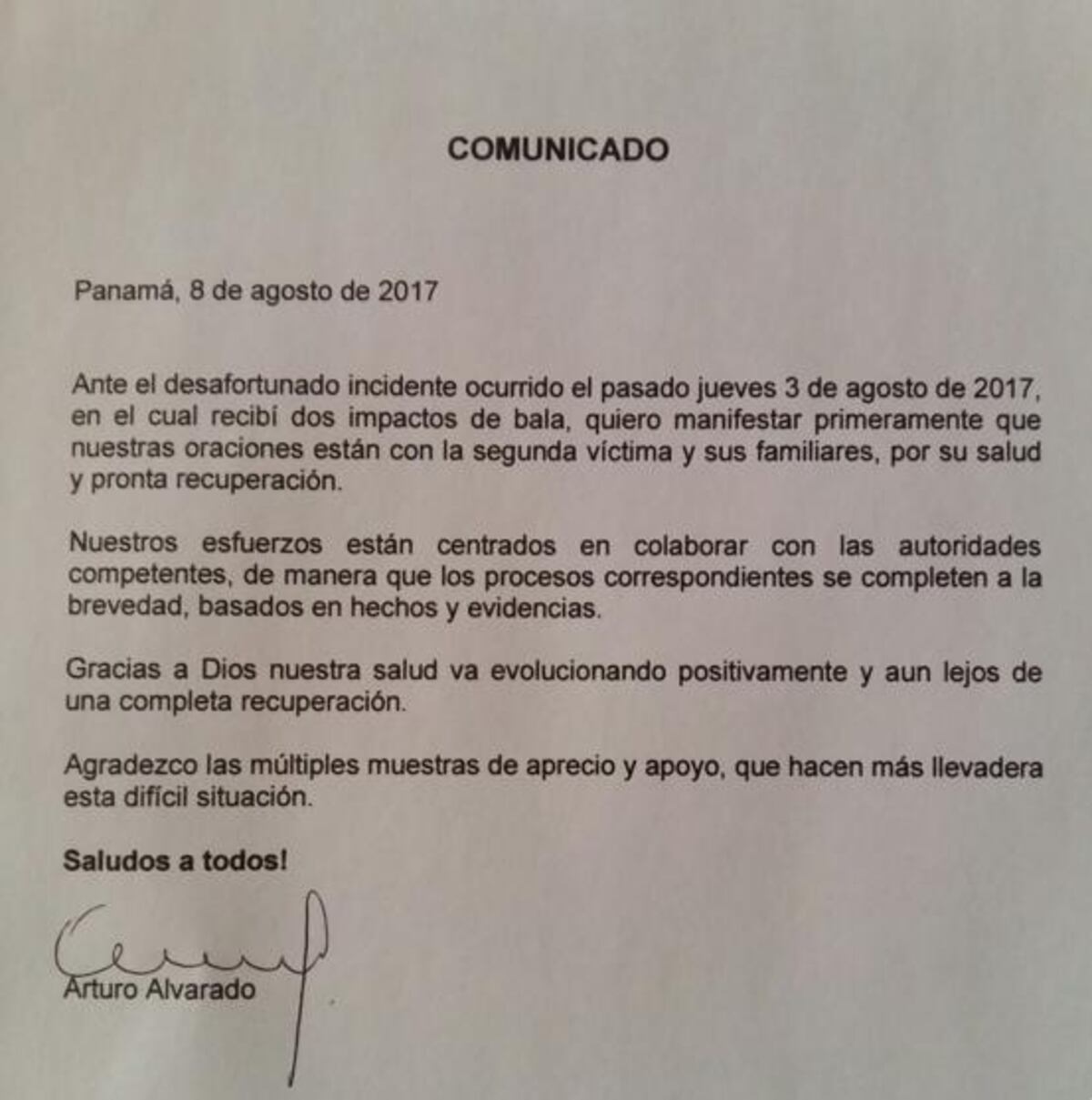 Exdirector del Sinaproc pide orar por su colaborador herido en hostal en Antón 
