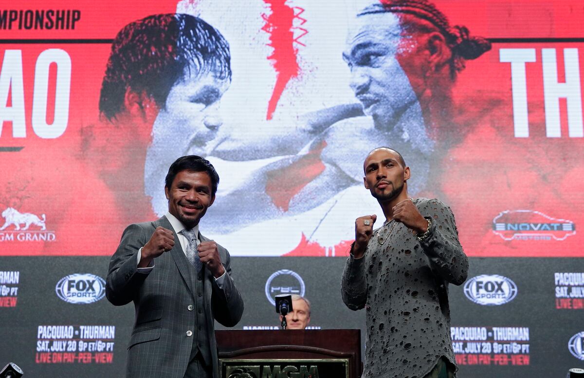 Pacquiao dice que va a noquear a Thurman