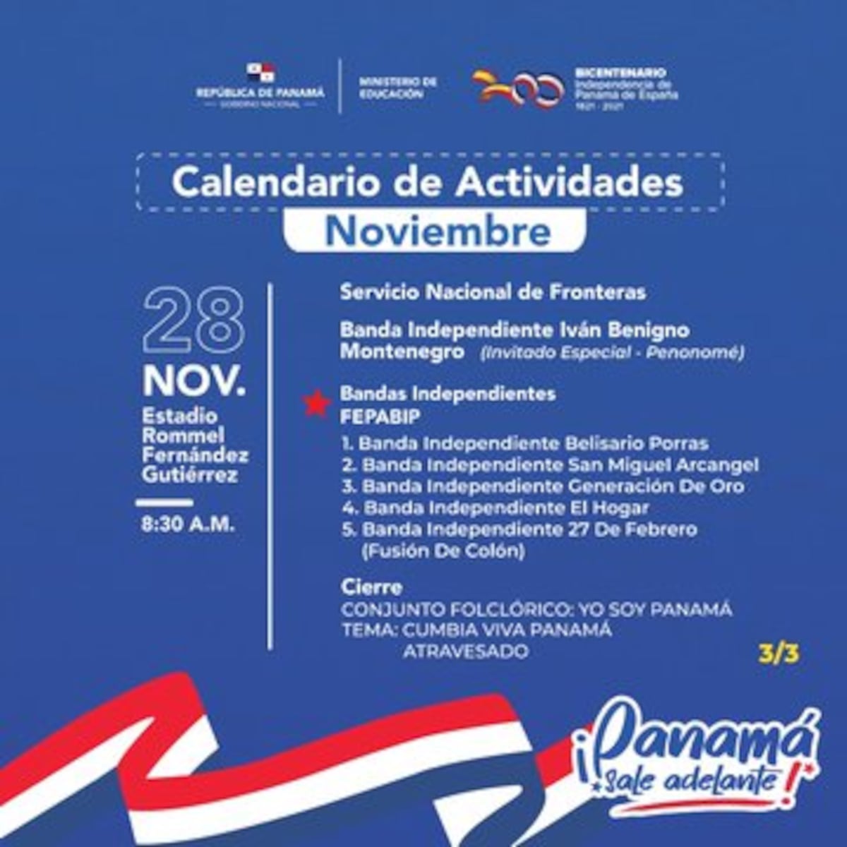 Comparten calendario para conmemorar los 200 años de independencia