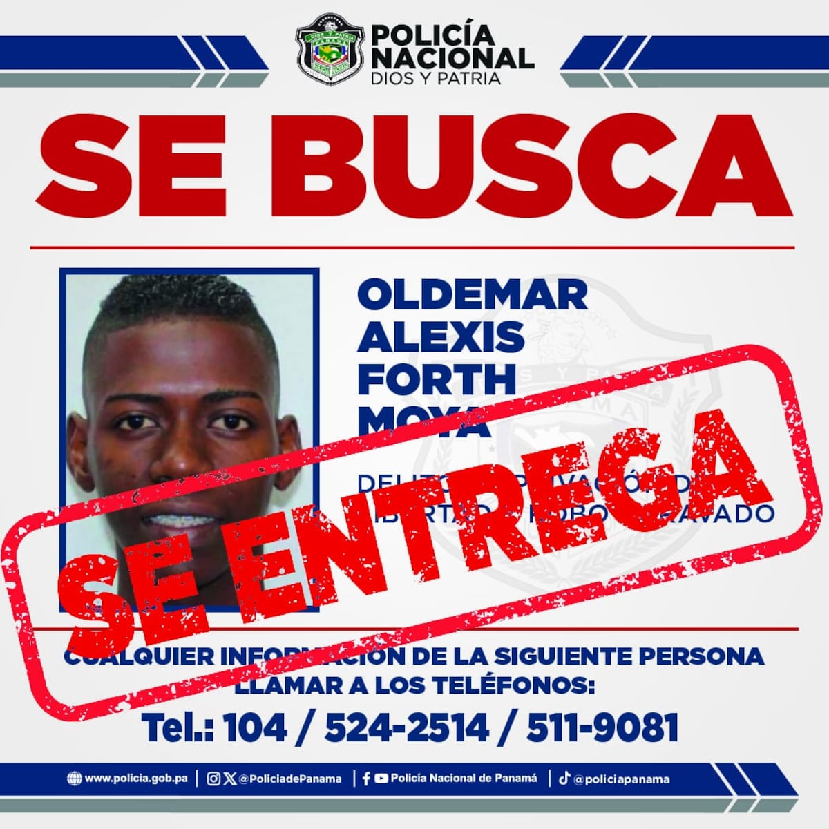 LO ÚLTIMO: ¡Se entregó! Oldemar Forth Moya, buscado por caso Dayra Caicedo