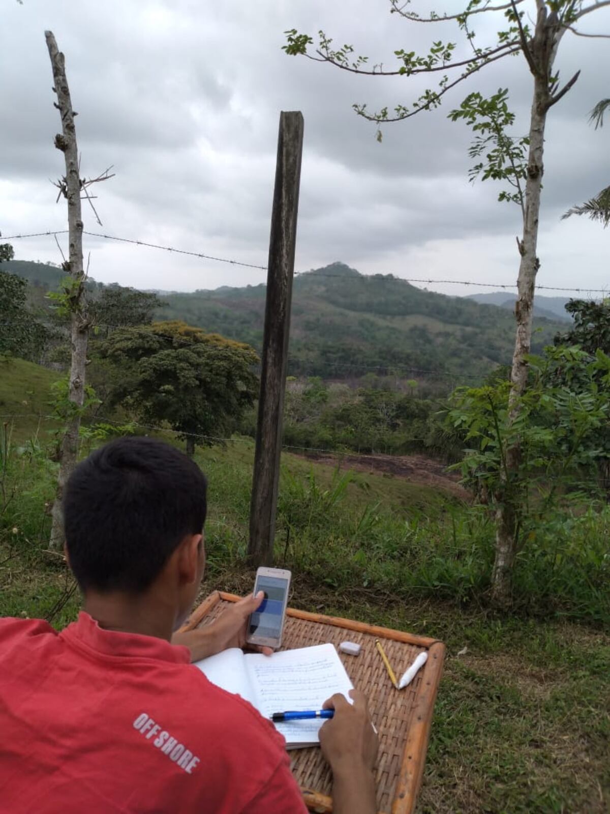 Decididos a superarse. Jóvenes se las ingenian para estudiar en las montañas de Capira
