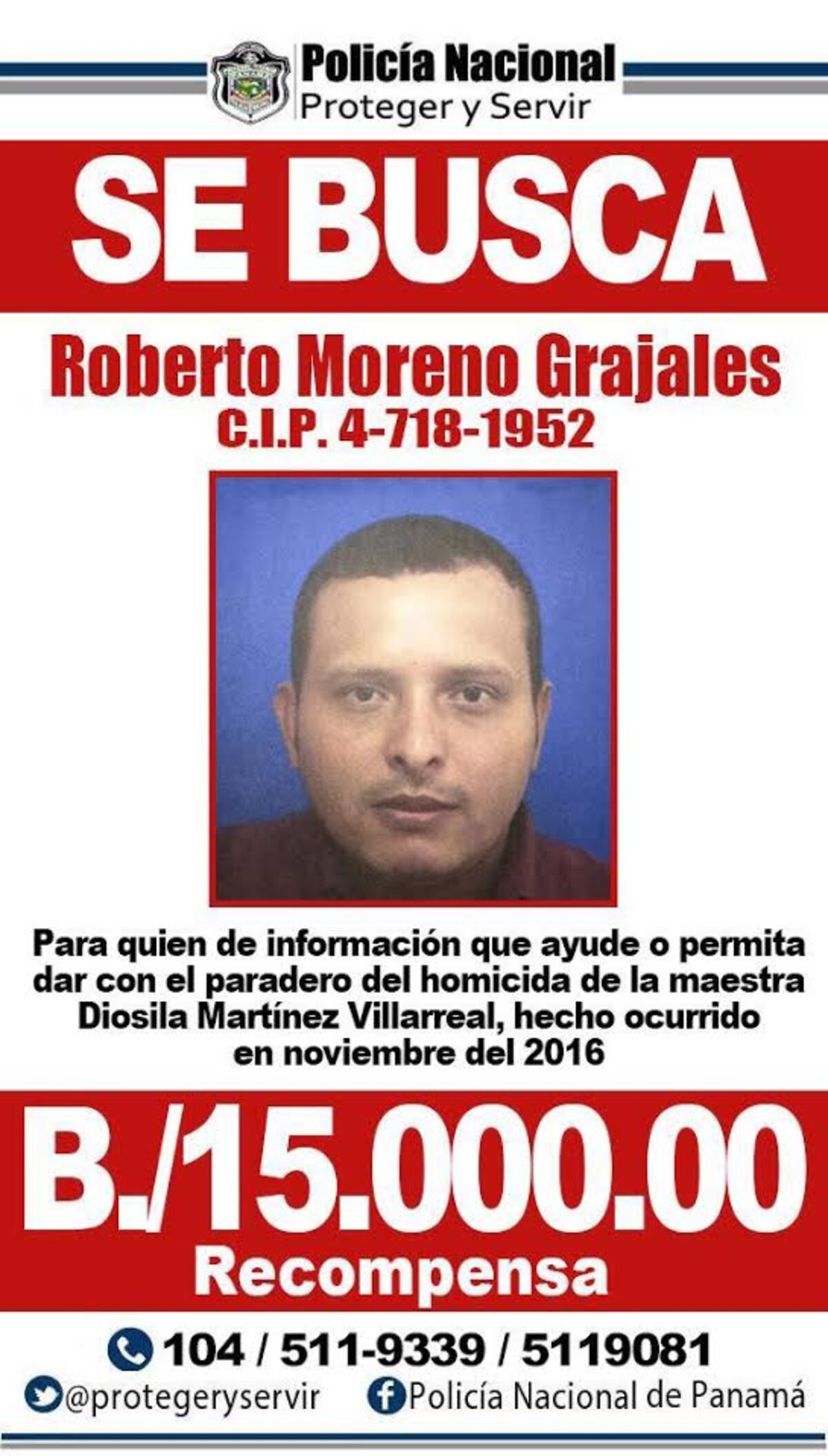 ¡SIN RASTRO! De presunto homicida de la profesora chiricana Diosila Martínez