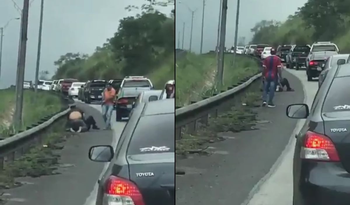 TRANQUE Y BOXEO. Conductores tiran la mano en el Centenario | VIDEO