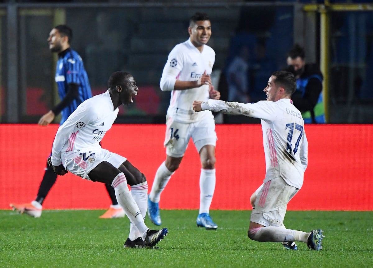 Mendy rescata a un pálido Real Madrid en Bérgamo